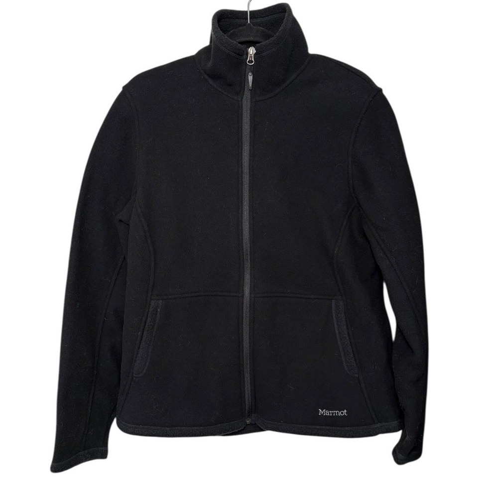 Marmot Women's Wigi Fleece Jacket Black Size L Full Zip NEW Outdoor Hiking